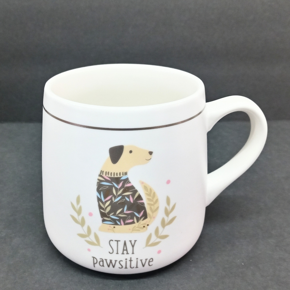 Dog Coffee Mug STAY PAWSITIVE
